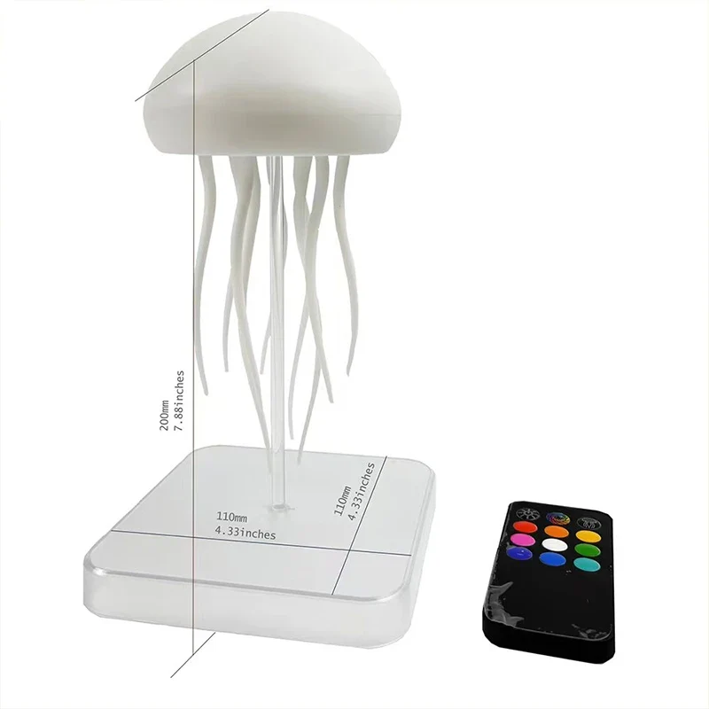 LED Quallen Nachtlicht mit Fernbedienung und Touch für Büro und Schlafzimmer