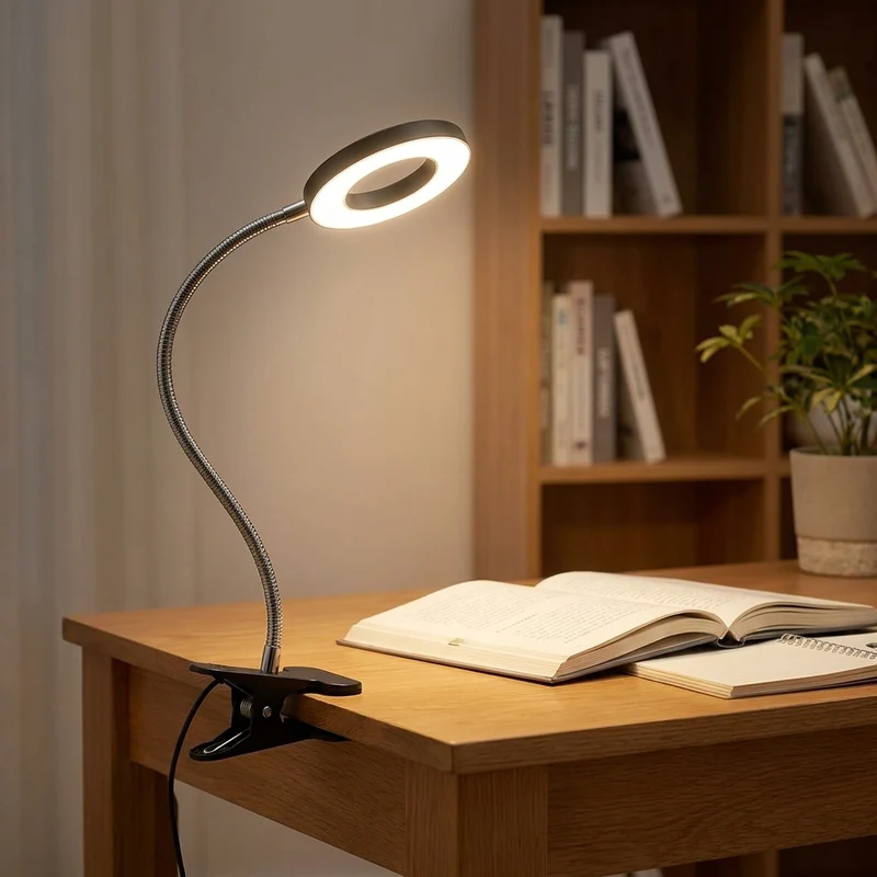 Flexible LED Klemm-Schreibtischlampe mit Dimmfunktion für Büro und Leseecke