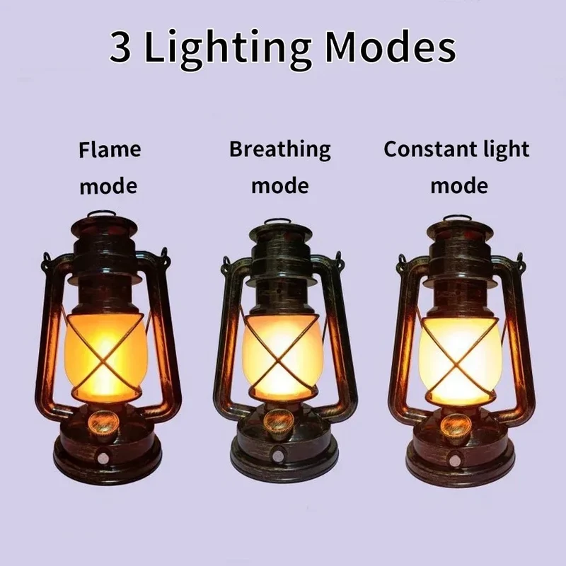 Tragbare Vintage Akku-Tischlampe für Café und Outdoor-Einsatz