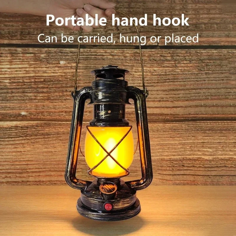 Tragbare Vintage Akku-Tischlampe für Café und Outdoor-Einsatz