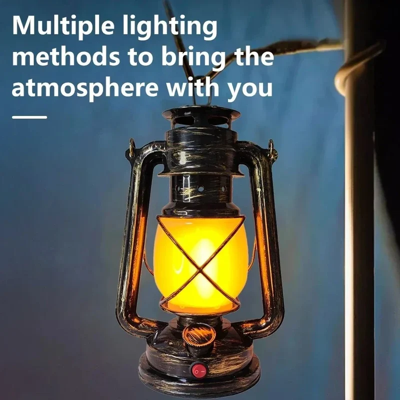 Tragbare Vintage Akku-Tischlampe für Café und Outdoor-Einsatz