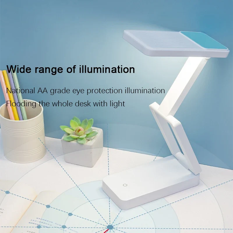 Aufladbare LED Schreibtischlampe mit Augenschutz und Touch für Studium und Büro