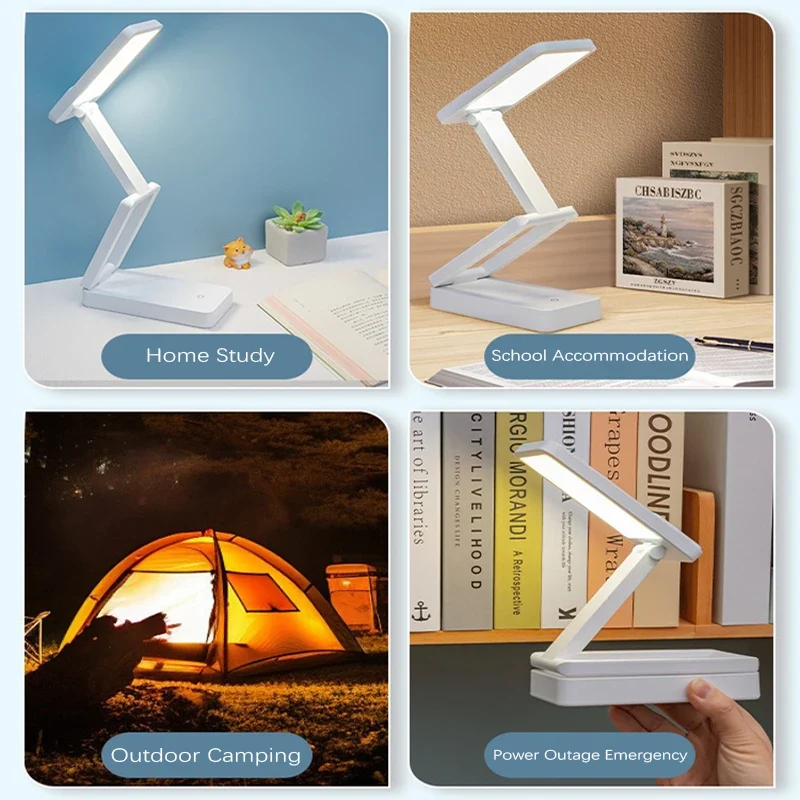 Aufladbare LED Schreibtischlampe mit Augenschutz und Touch für Studium und Büro