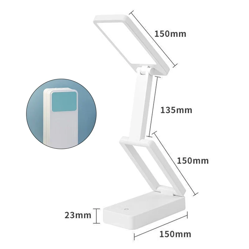 Aufladbare LED Schreibtischlampe mit Augenschutz und Touch für Studium und Büro