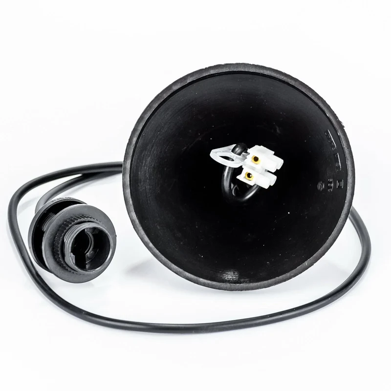 Hochwertiger Pendelaufhang E14 Kabel aus Kunststoff in Schwarz für Hängeleuchte | Relco S.r.l