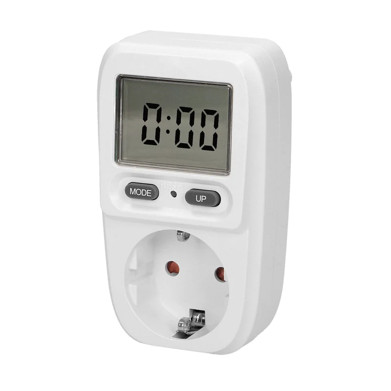 Energiekostenmessgerät mit LCD-Display, Max. 3680W, in Weiß oder Schwarz