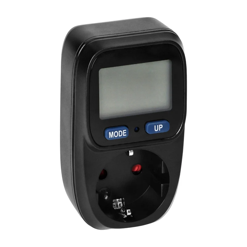 Energiekostenmessgerät mit LCD-Display, Max. 3680W, in Weiß oder Schwarz