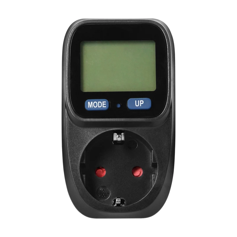 Energiekostenmessgerät mit LCD-Display, Max. 3680W, in Weiß oder Schwarz