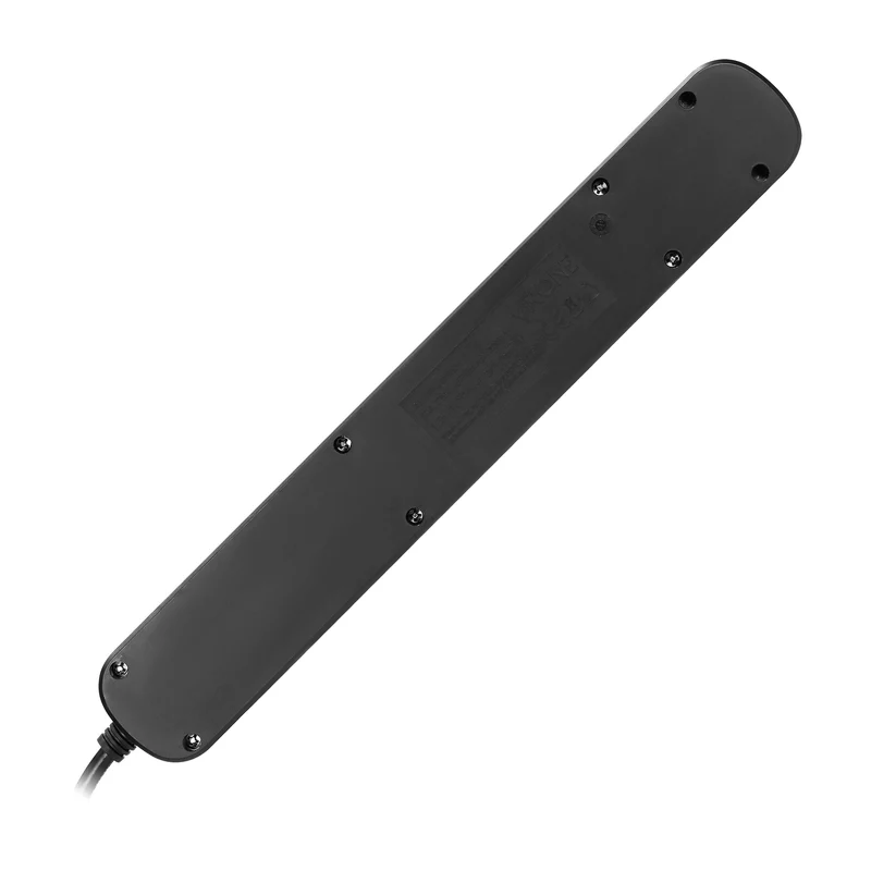 Steckdosenleiste 5-fach, 2 USB-Ladegeräte, 1,5m Kabel, Schwarz