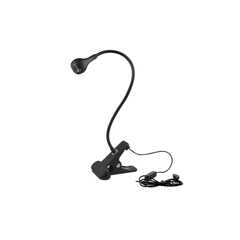 Flexible USB LED Klemm-Leselampe aus Aluminium für Nachttisch und Schreibtisch