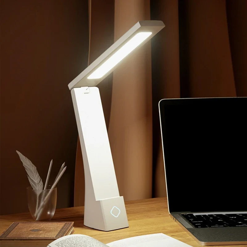 Klappbare LED Schreibtischlampe mit Touch-Schalter und USB für Büro und Bett