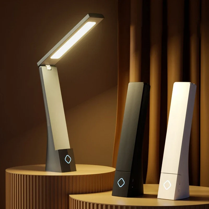 Klappbare LED Schreibtischlampe mit Touch-Schalter und USB für Büro und Bett