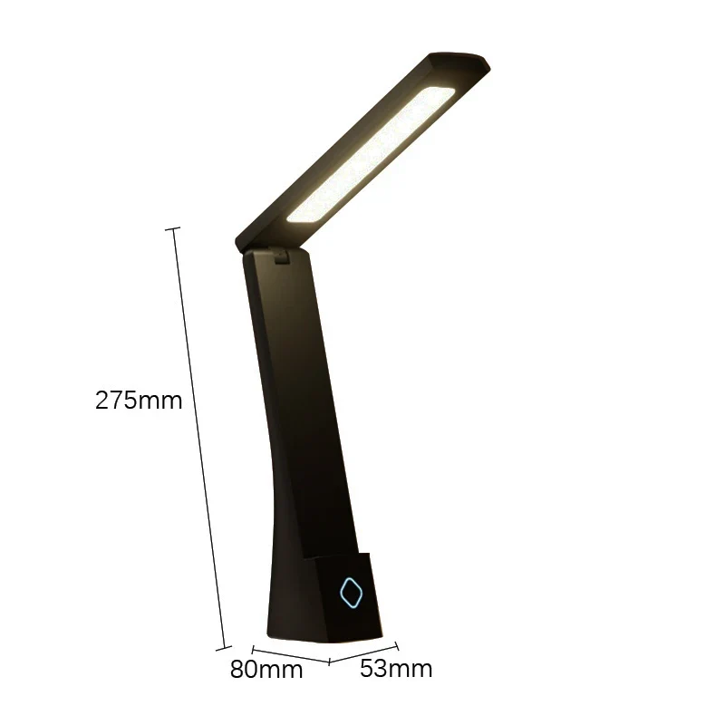 Klappbare LED Schreibtischlampe mit Touch-Schalter und USB für Büro und Bett