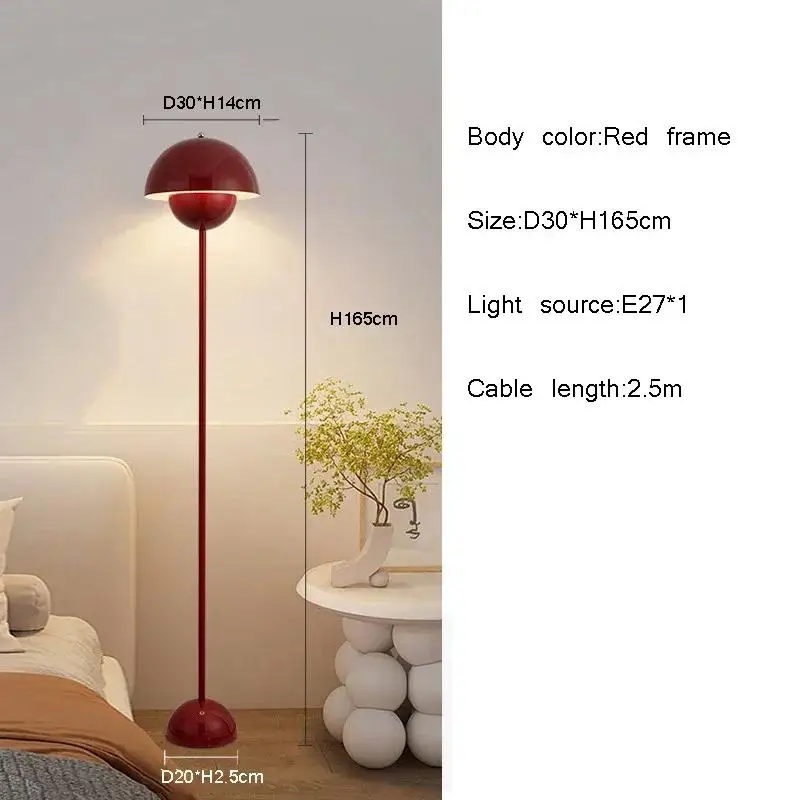 Cremefarbene Keramik Stehlampe für Wohnzimmer und Schlafzimmer