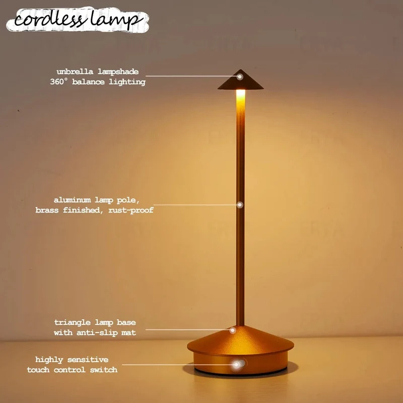 Kristallschirm Akku-Tischlampe aus schwarzem Aluminium für Hotel und Restaurant