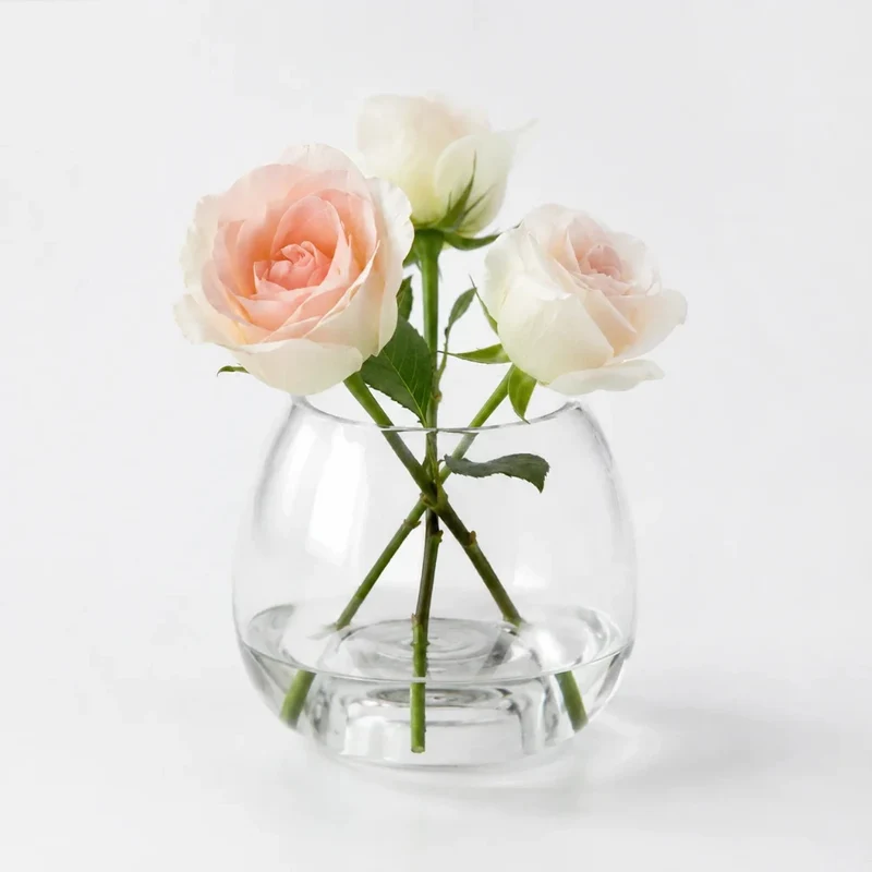 Teelichtglas Transparent – 2-in-1 Kerzenständer & Blumenvase – 7,5 cm
