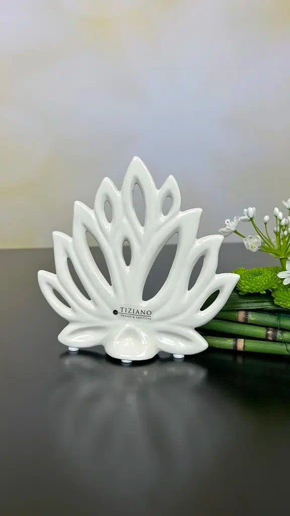Deko Lotusblume Casca creme-weiß