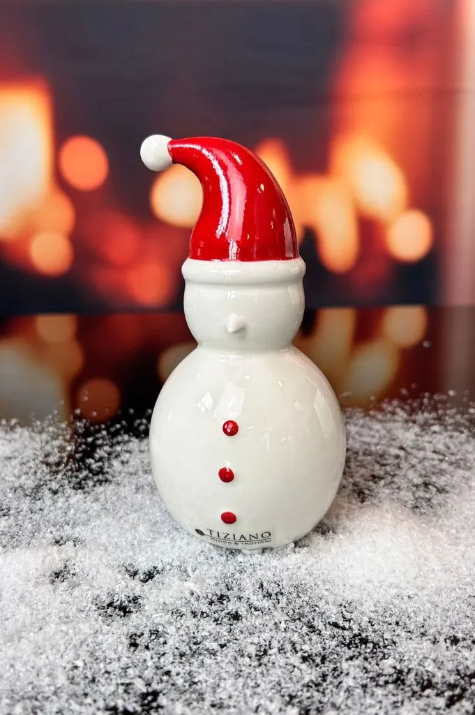 D19 Deko Schneemann Joe 15,5cm dekoriert