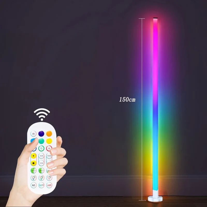RGB Eck-Stehleuchte mit Musiksynchronisation für Heimkino und Wohnzimmer