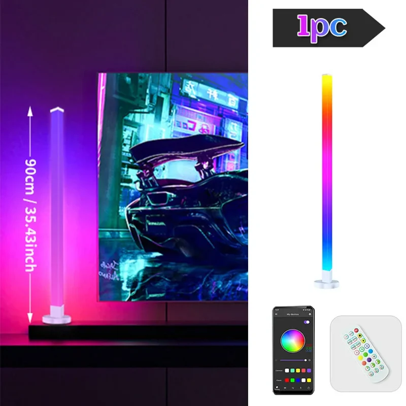 LED Eck-Stehlampe mit App-Steuerung und RGB-Licht für Wohn- und Esszimmer