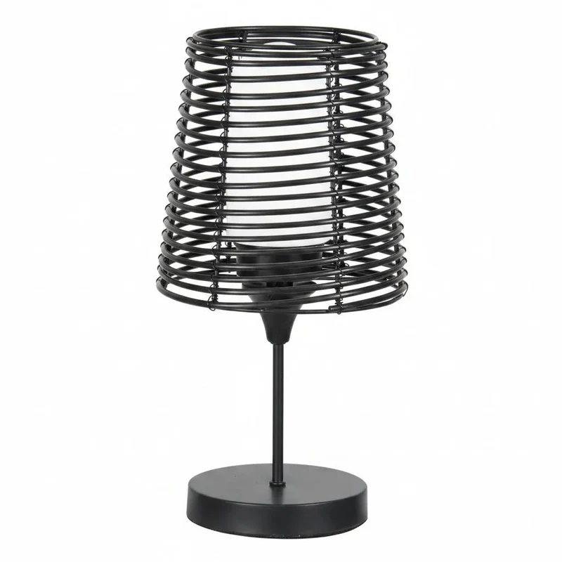 ESTO BALI 21 Außen-Tischlampe Boho – Rattan-Optik braun, IP44, E27, 44 cm
