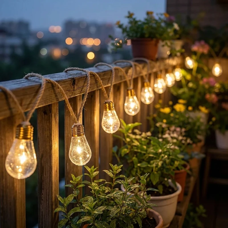 Dimmbare USB LED Lichterkette RGB für Balkon, Garten und Weihnachten