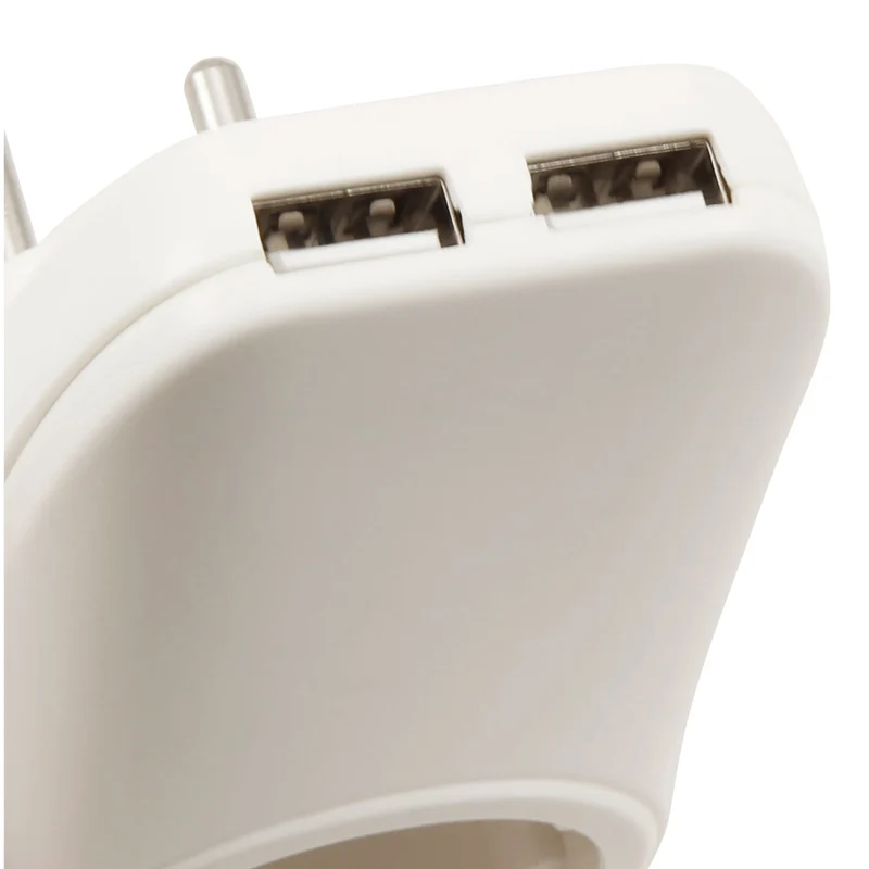 Zwischenstecker, mit 2x USB, 5V max 2,1A, Steckdose 230V/16A