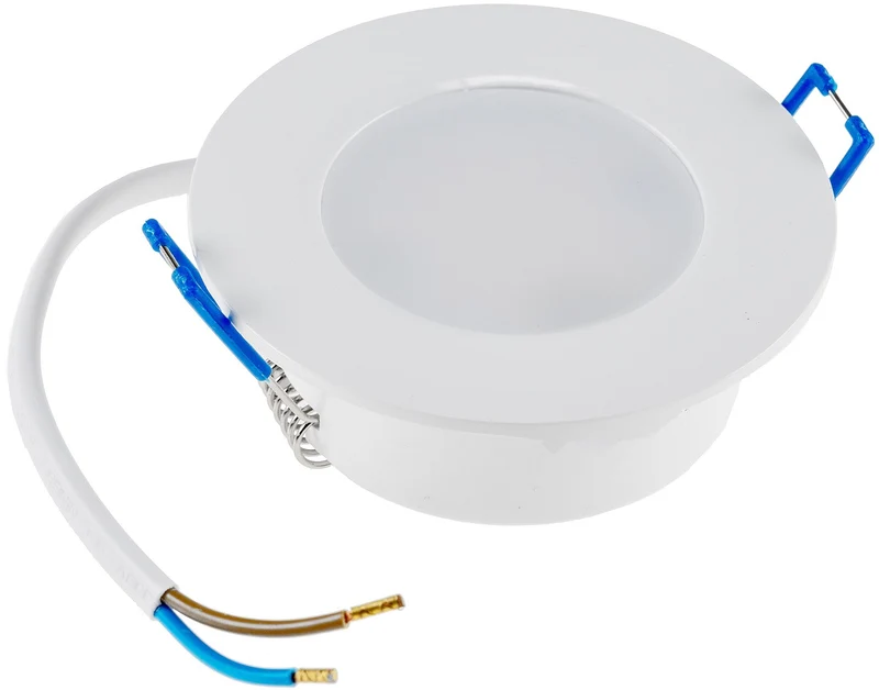 LED-Einbauleuchte, 30mm flach, IP44, 460/500 Lumen, 4,9W, 230V, Ø85x30mm, Energieeffizienzklasse E