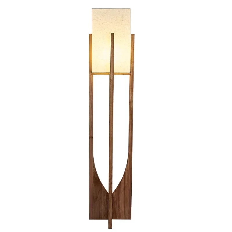 Nordische Holz Stehleuchte für Wohnzimmer, Hotel und Café
