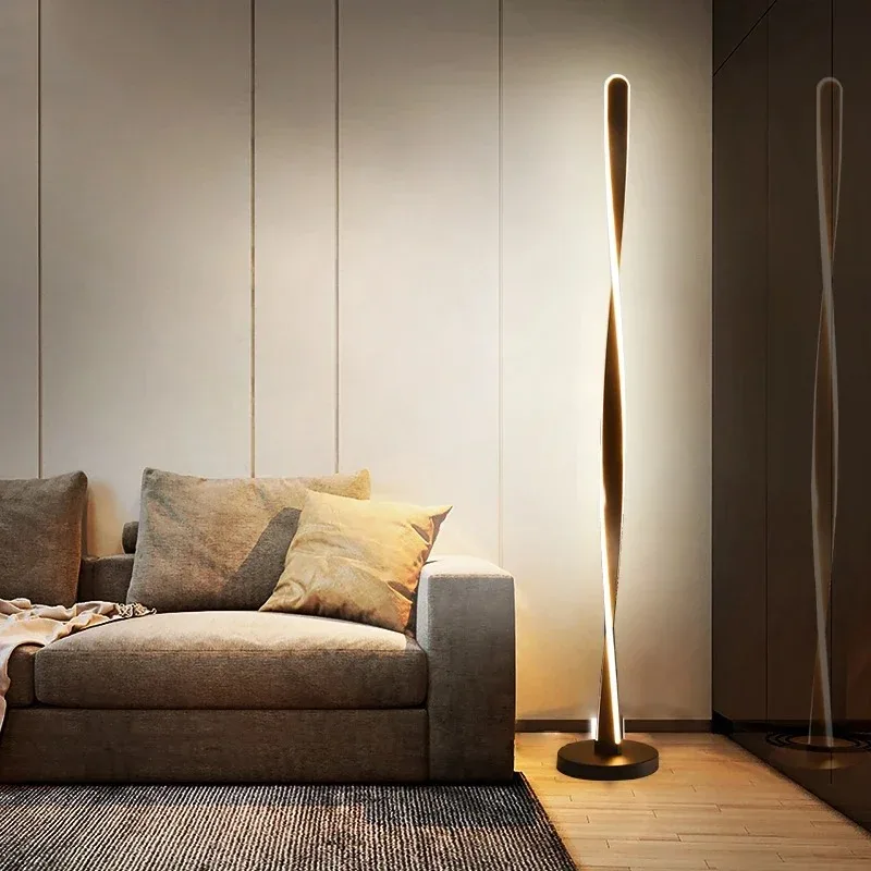 Stehlampe mit integrierter Leselampe aus Chrom für Wohnzimmer und Schlafzimmer