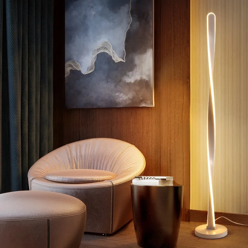 Stehlampe mit integrierter Leselampe aus Chrom für Wohnzimmer und Schlafzimmer