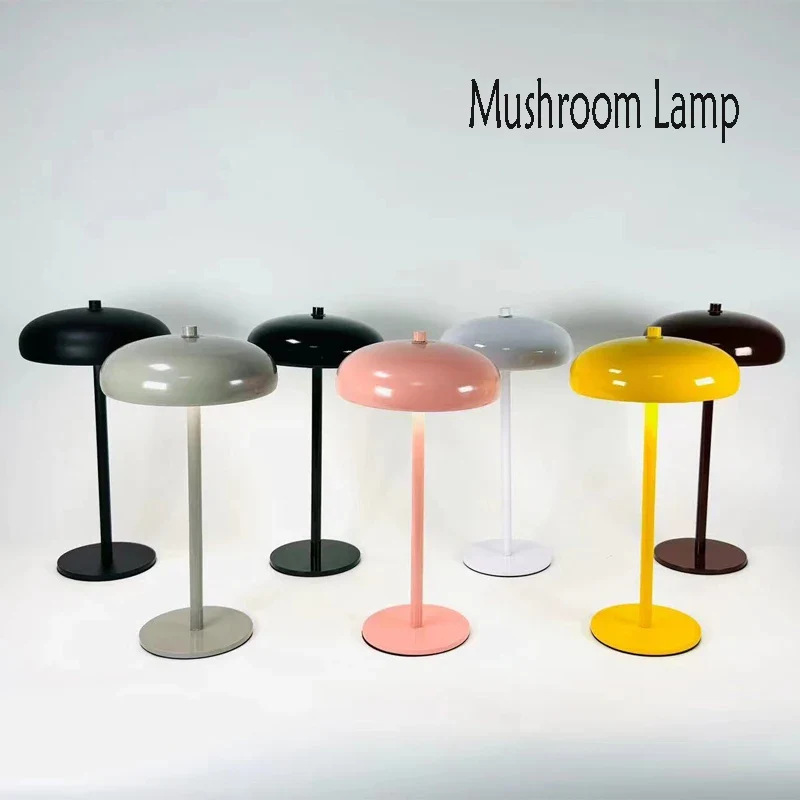 Nordische Akku-Touch-Tischlampe aus Metall für Café und Nachttisch