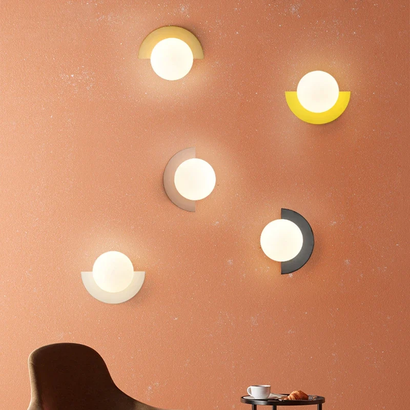 Moderne Runde Wandleuchte für Schlafzimmer und Flur