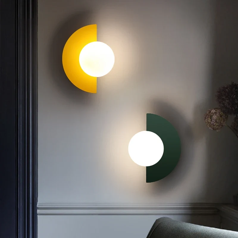 Moderne Runde Wandleuchte für Schlafzimmer und Flur