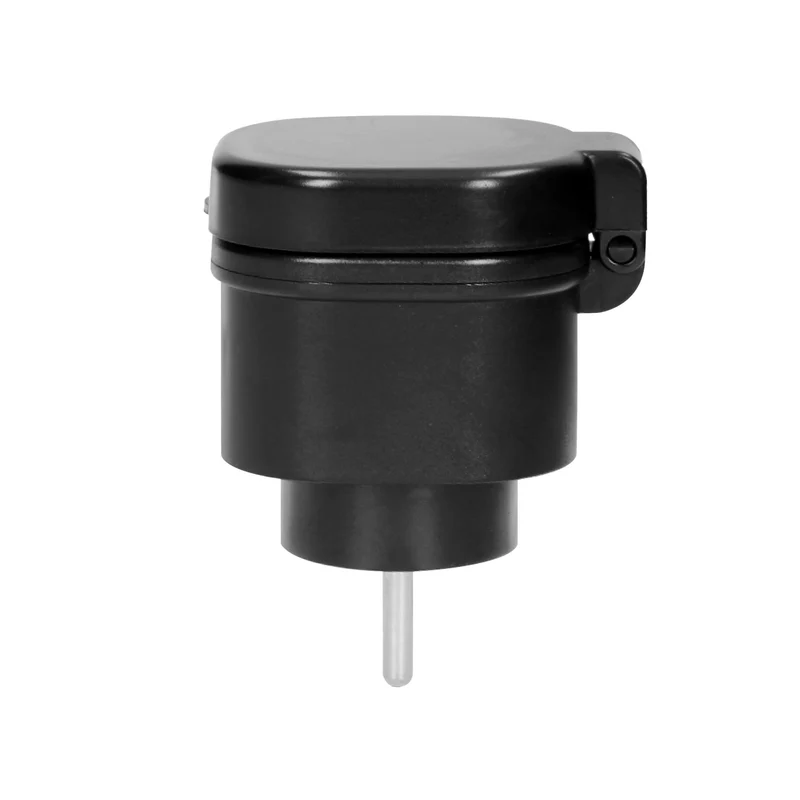 Kabellose Ministeckdosen mit Fernbedienung 2+1, IP44, Schuko-Version, Schwarz