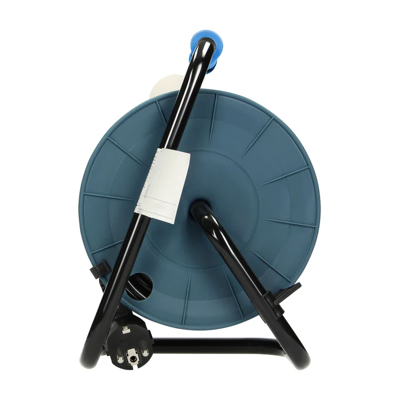 MINI Trommelverlängerung 15m, 4x2P+E, Türkis, Schuko, 2300W/10A