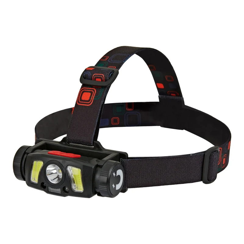 LED COB + XPG Stirnlampe/Fahrradlicht, 1200mAh Li-Ionen-Akku, Bewegungssensor