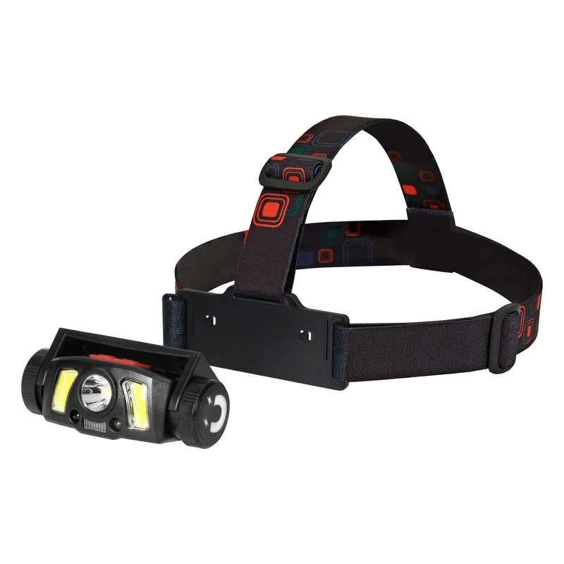 LED COB + XPG Stirnlampe/Fahrradlicht, 1200mAh Li-Ionen-Akku, Bewegungssensor