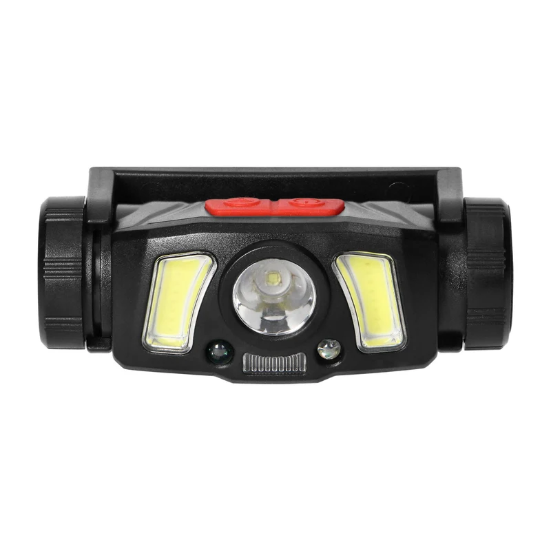 LED COB + XPG Stirnlampe/Fahrradlicht, 1200mAh Li-Ionen-Akku, Bewegungssensor