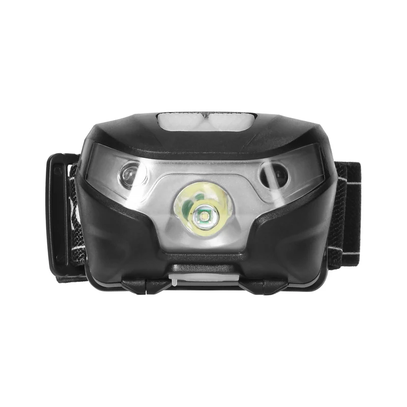 Robuste Stirnlampe mit berührungslosem Schalter, beweglichem Kopf und USB-Ladung
