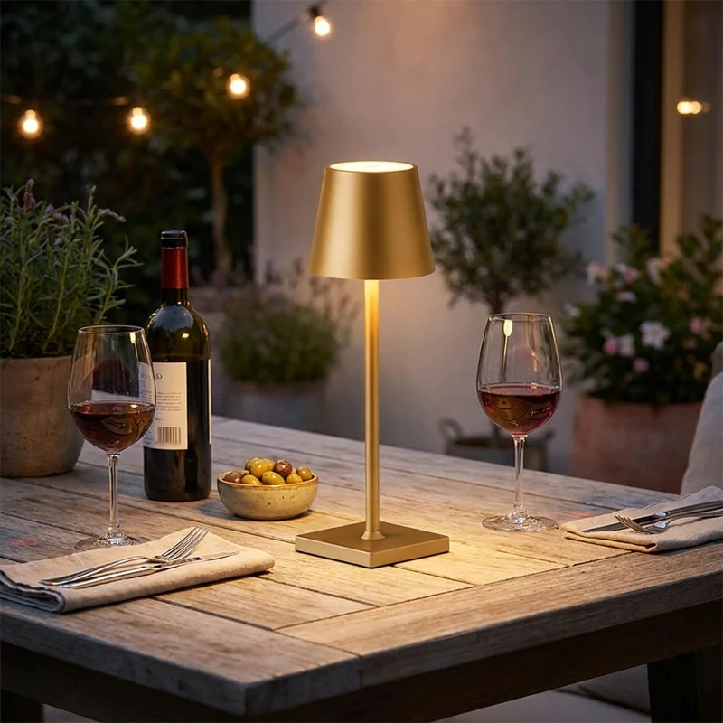 Faltbare kabellose Akku-Tischlampe für Büroschreibtisch und Restaurant