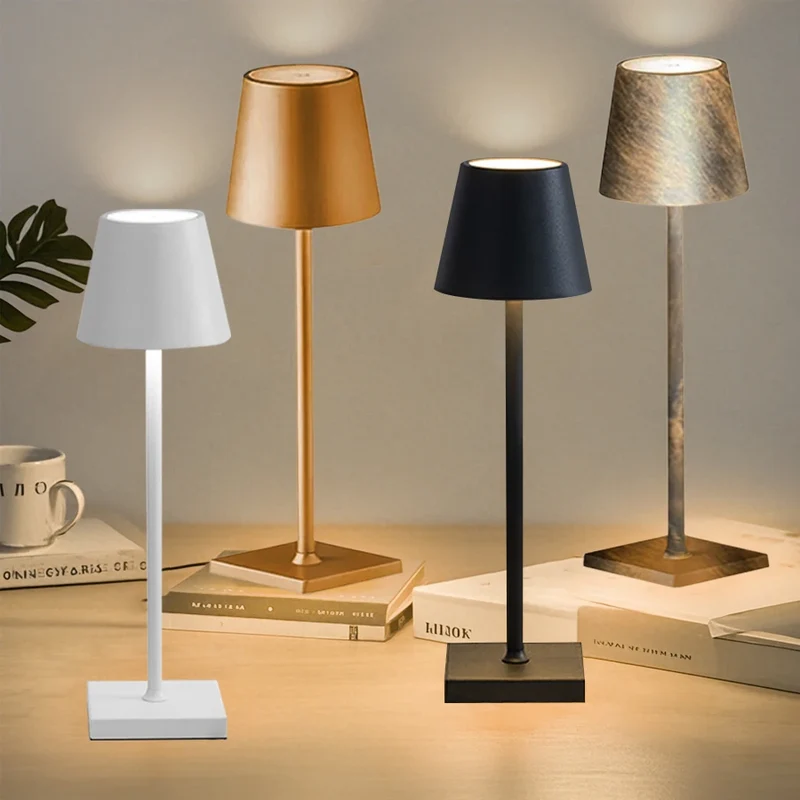 Faltbare kabellose Akku-Tischlampe für Büroschreibtisch und Restaurant