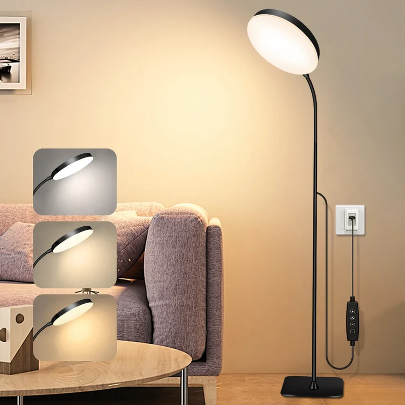 LED Stehlampe mit Schwanenhals für Lesen, Büro und Arbeitszimmer