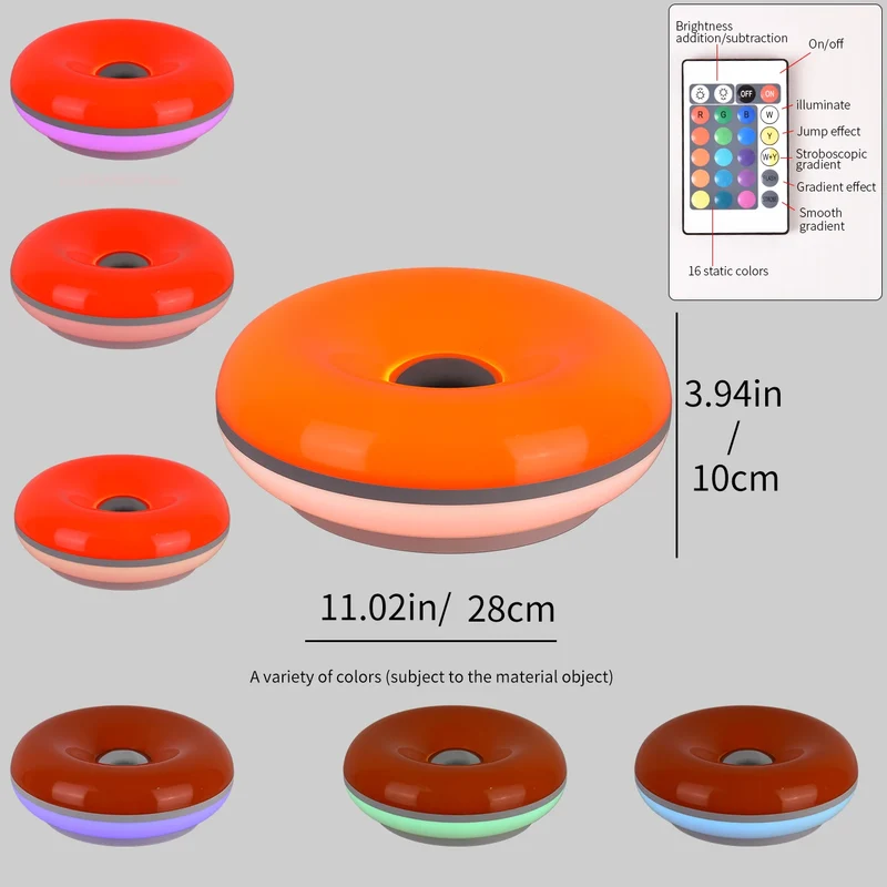 Bauhaus Donut LED Tischlampe mit USB-Anschluss für Schlafzimmer und Café