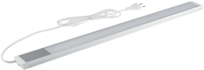 LED Unterbauleuchte 60cm, 230V, Direktbetrieb, Warmweiß/Neutralweiß, Aluminium-Gehäuse, 10W, Nicht Dimmbar, IP20, Inkl. 1,5m Kabel und Stecker