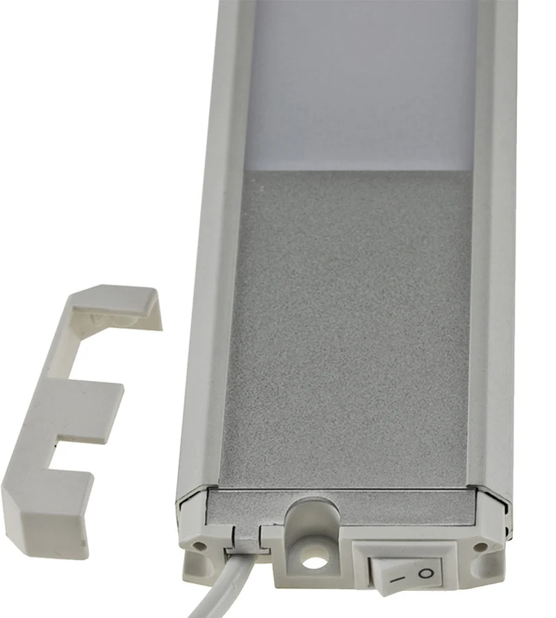 LED Unterbauleuchte 60cm, 230V, Direktbetrieb, Warmweiß/Neutralweiß, Aluminium-Gehäuse, 10W, Nicht Dimmbar, IP20, Inkl. 1,5m Kabel und Stecker