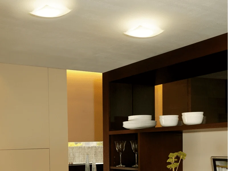 Vibia Lighting - Deckenleuchte Quadra Ice Glas weiß