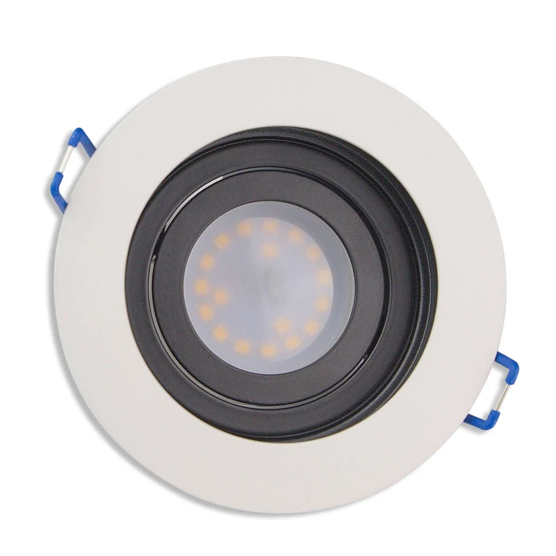 LED Einbaustrahler 3-6,5W eckig rund 230V flach Spot Strahler 90-95mm