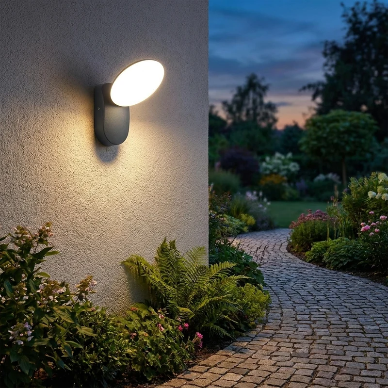 Moderne LED Außenwandleuchte mit Bewegungsmelder für Garten und Wegbeleuchtung