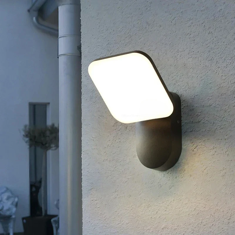 Moderne LED Außenwandleuchte mit Bewegungsmelder für Garten und Wegbeleuchtung